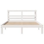 vidaXL Cadre de lit avec tête de lit sans matelas blanc 160x200 cm