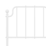 vidaXL Cadre de lit métal sans matelas et pied de lit blanc 120x190 cm