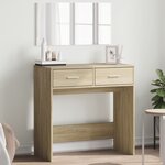 vidaXL Coiffeuse avec miroir chêne sonoma 80x39x80 cm