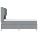 Box Spring VidaXL avec Matelas - Gris clair  90x200 cm  Tissu