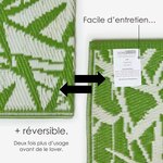Tapis extérieur terrasse réversible - Tapis de jardin imperméable et résistant UV - Zena - Vert - 120x180 cm - HOMESCAPES