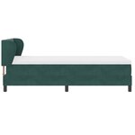 Lit à ressorts vidaXL avec matelas vert foncé 90x200 cm en velours
