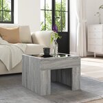 vidaXL Table basse avec LED infini sonoma gris 40x40x30 cm