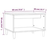 vidaXL Table basse Chêne marron 60x50x40 cm Bois d'ingénierie
