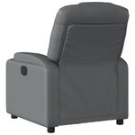vidaXL Fauteuil inclinable Gris Similicuir