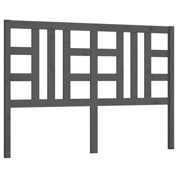 vidaXL Tête de lit Gris 141x4x100 cm Bois massif de pin