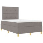 vidaXL Lit Box Spring avec Matelas Taupe 120x200 cm Tissu
