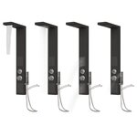 vidaXL Système de panneau de douche Aluminium Noir