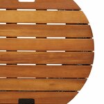 vidaXL Tables d'appoint de jardin 2Pièces dessus en bois beige poly rotin