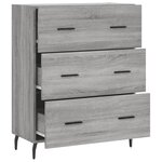 vidaXL Buffet sonoma gris 69 5x34x90 cm bois d'ingénierie