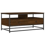 vidaXL Table basse chêne marron 100x51x45 cm bois d'ingénierie