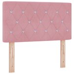 Lit boxspring vidaXL avec matelas rose 80x200 cm en velours