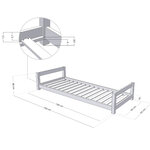 Lit enfant KIDDY 90 x 190 gris