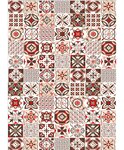 Tapis de Cuisine carreaux de Ciment 60 x 90 cm - Orange