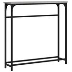 vidaXL Table console sonoma gris 75x19 5x75 cm bois d'ingénierie