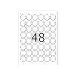 Bte 1200 etiquettes superprint amovibles diam 30 mm 25 feuilles a4 blanc herma