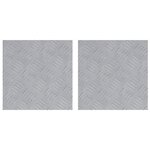 vidaXL Plaques en aluminium à motifs - 2 pièces  antidérapantes  30x30 cm
