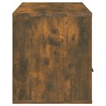 vidaXL Meuble TV Chêne fumé 100x35x40 cm Bois d'ingénierie