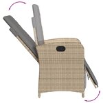 vidaXL Ensemble à manger de jardin coussins 5 Pièces mélange beige rotin