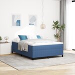vidaXL Cadre de Lit Bleu 140x200 cm Tissu en Corde