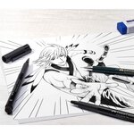 Feutre encre de chine pitt artist pen manga shônen étui 6 faber-castell