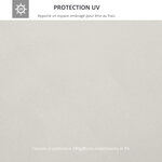 Toile de toit de rechange pour pavillon tonnelle tente 3x3m crème
