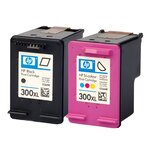 Pack de 2 cartouches d'encre authentiques HP 300XL  Noir et couleurs - programme SECOND