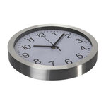Perel horloge murale 30 cm blanc et argenté