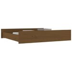 vidaXL Tiroirs de lit 2 Pièces Marron miel Bois de pin massif
