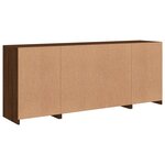 vidaXL Buffet avec lumières LED chêne marron 163x37x67 cm