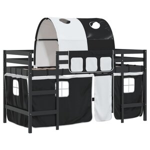 vidaXL Lit mezzanine enfants avec tunnel sans matelas 90x200 cm