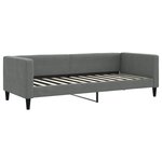 vidaXL Lit de jour avec gigogne et matelas gris foncé 80x200 cm tissu