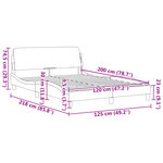 vidaXL Cadre de lit sans matelas blanc 120x200 cm similicuir