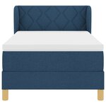 Box Spring Bed bleu vidaXL avec matelas  100x200 cm  en tissu