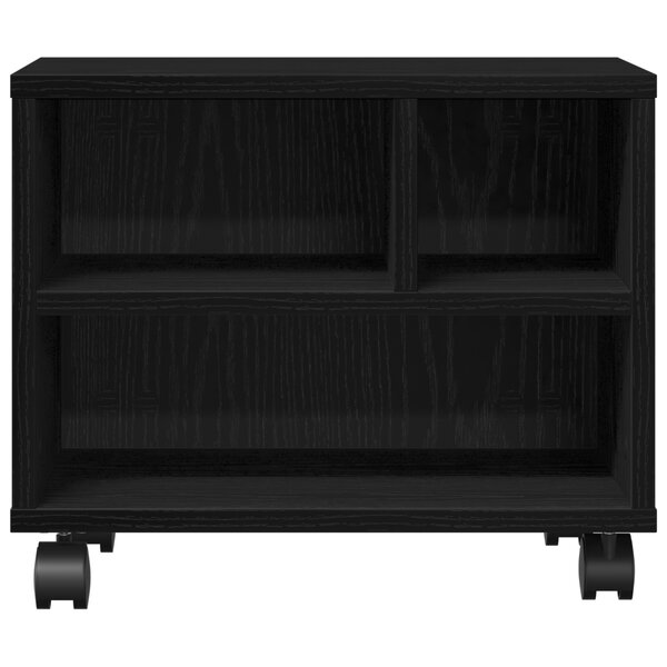 vidaXL Support d'imprimante avec roues chêne noir 41x32x34 5 cm