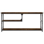 vidaXL Meuble TV chêne fumé 103x38x46 5 cm bois d'ingénierie et acier