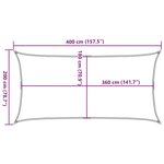 vidaXL Voile d'ombrage 160 g/m² Marron 2x4 m PEHD