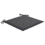vidaXL Chaises de jardin et coussins lot de 4 Gris Bois acacia massif