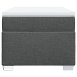 vidaXL Sommier à lattes de lit avec matelas Gris foncé 90x200 cm Tissu