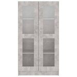 vidaXL Armoire à vitrine Gris béton 82 5x30 5x150 cm Bois d'ingénierie