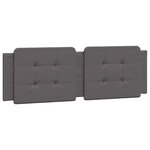 vidaXL Coussin de tête de lit gris 160 cm similicuir