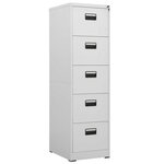 vidaXL Classeur Gris clair 46x62x164 cm Acier
