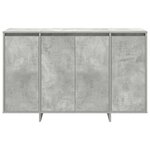 vidaXL Buffet gris béton Gris béton Mélamine 120 x 41 x 75 cm
