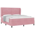 Lit avec sommier pink vidaXL et matelas 180x200 cm en velours