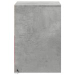 vidaXL Armoires de chevet et lumières LED 2 Pièces gris béton