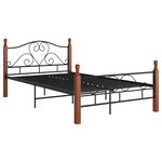 vidaXL Cadre de lit sans matelas noir métal 120x200 cm