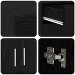 vidaXL Cabinet de rangement Chêne noir 80x42 5x93 5 cm Bois d'ingénierie