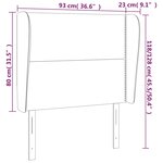 vidaXL Tête de lit avec oreilles Cappuccino 93x23x118/128cm Similicuir