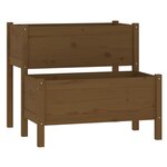 vidaXL Jardinière Marron miel 84 5x84x75 cm Bois massif de pin