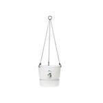 ELHO Pot de fleurs a suspendre Greenville 24 - Extérieur - Ø 23,9 x H 20,3 cm - Blanc